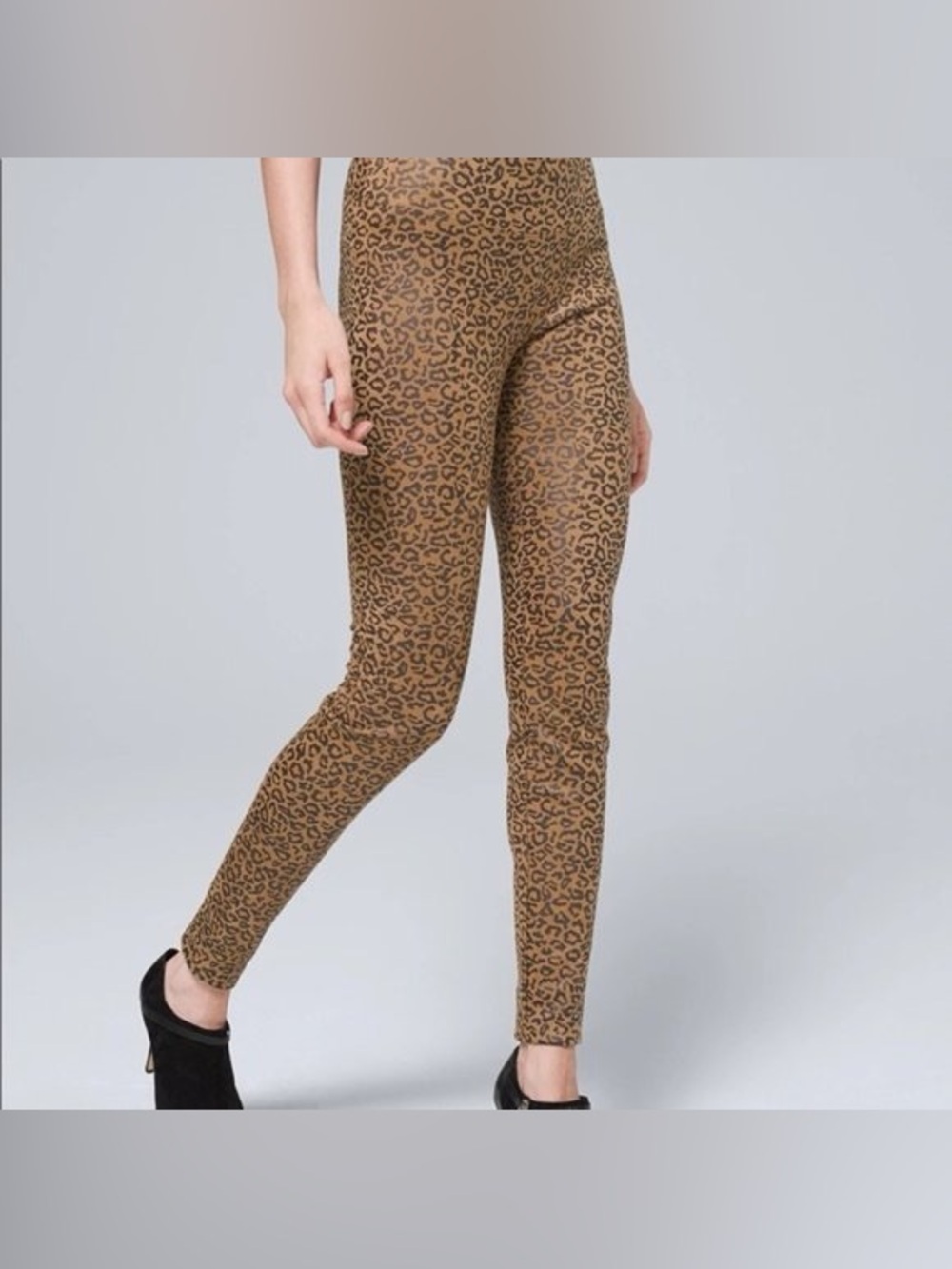 White House Black Market Leopard Print Runway Leggings